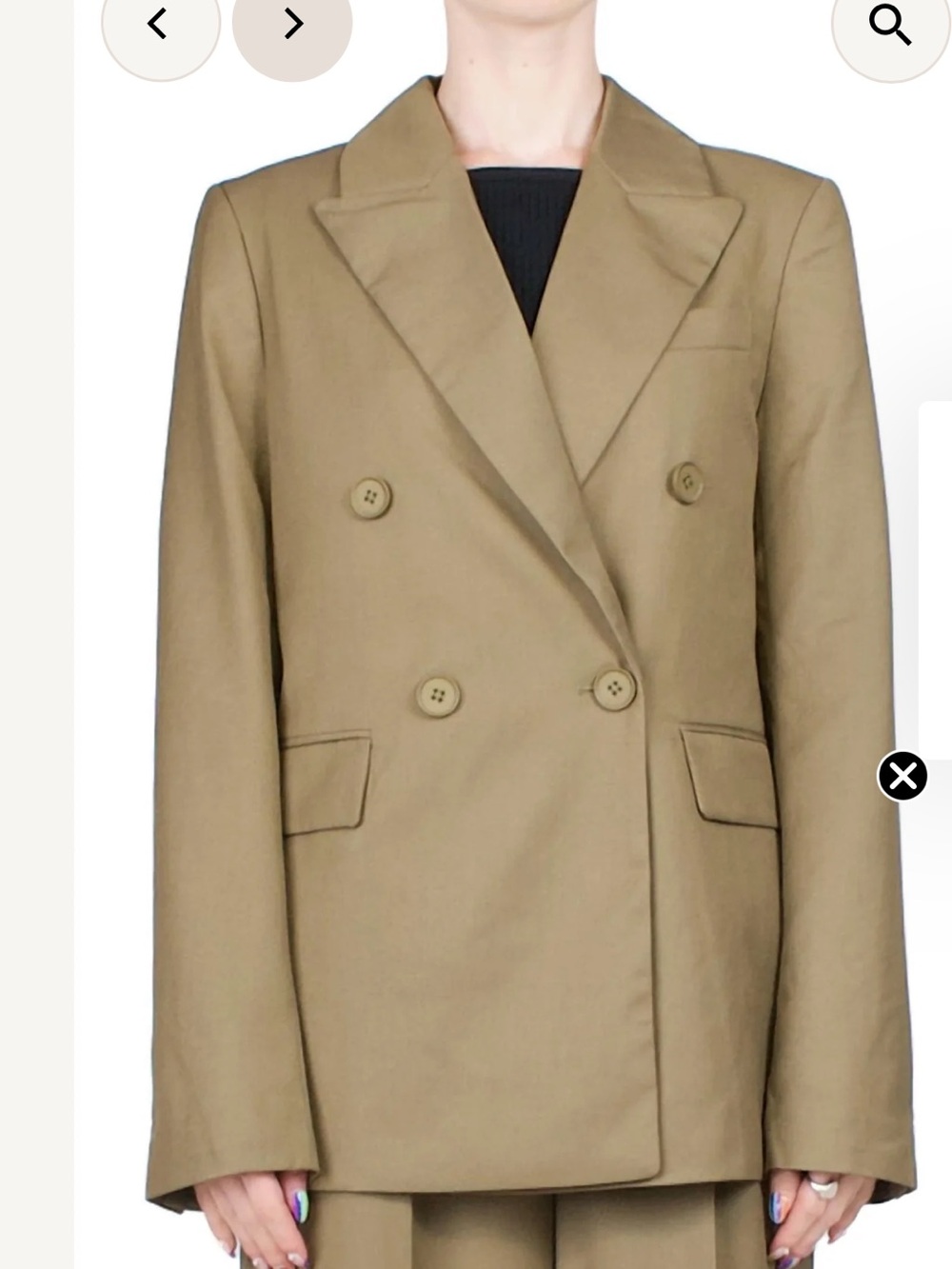 Third Form - Resolute Double Breasted Blazer - size 6 olive bran NWT